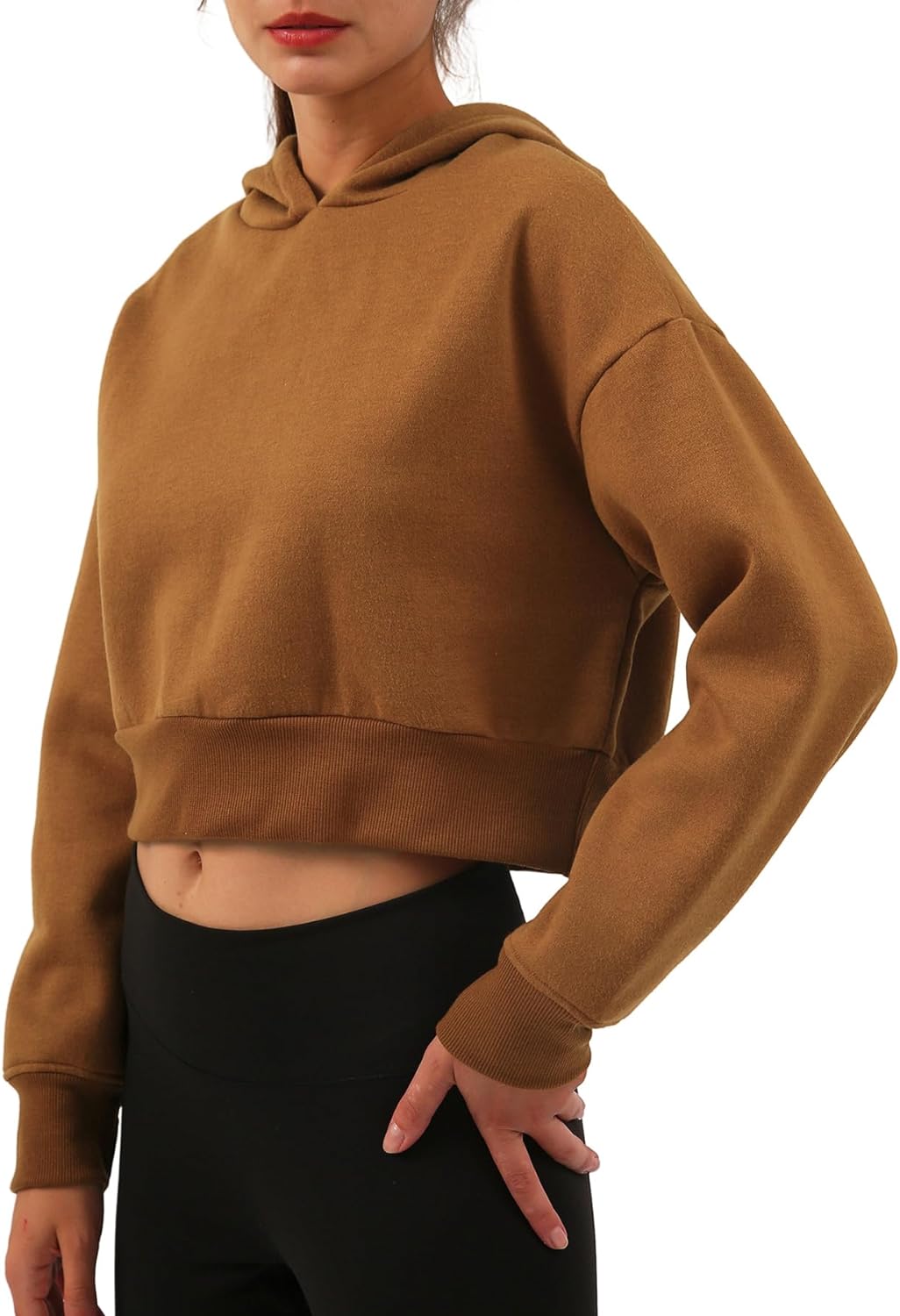 NTG Fad Women’s Fleece Cropped Hoodies Casual Crop Tops