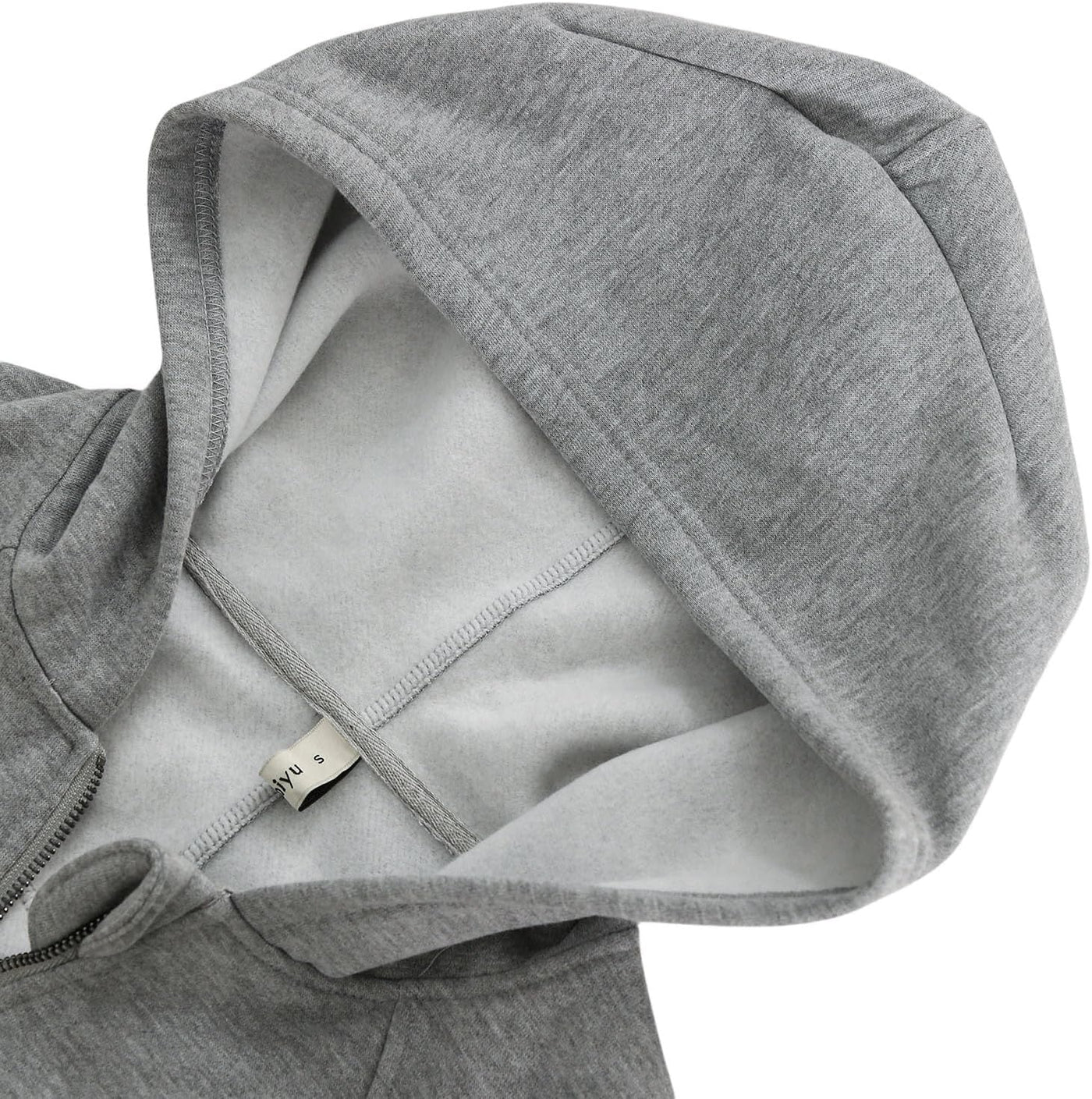 NTG Fad Women' s Fleece Oversized Full-Zip Cropped Hoodie