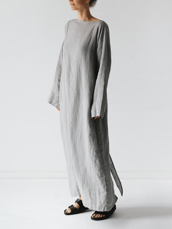 NTG Fad Women's Loose Casual Cotton Linen Dress