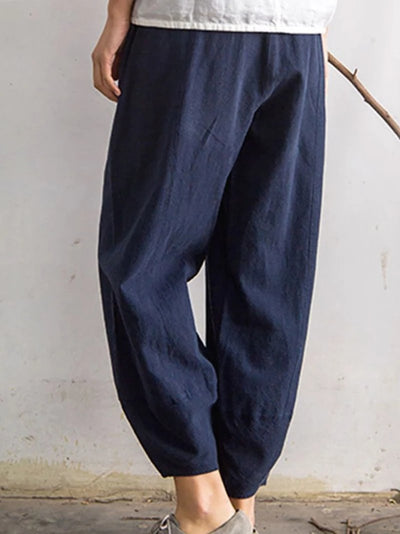 NTG Fad Women's Pure Color Elegant Casual Cotton Pants