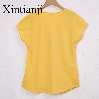 NTG Fad Yellow / S Xintianji Short-sleeved shirts