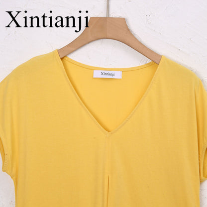 NTG Fad Yellow / S Xintianji Short-sleeved shirts