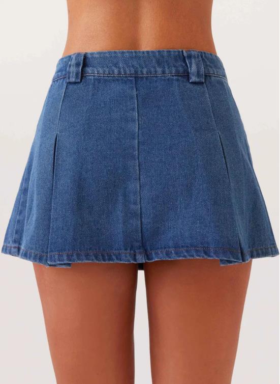 NTGFad High Waist Women's Denim Skirt Set