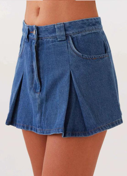 NTGFad High Waist Women's Denim Skirt Set