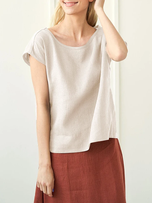 NTGFad Linen / S Newly 100% Linen Women's T-Shirt