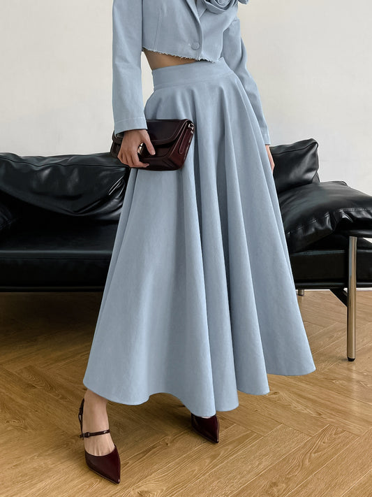 NTGFad Loose High Waist Ankle Length Skirt