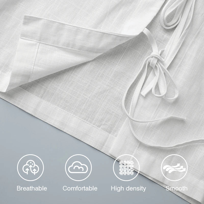 NTGFad Summer Vacation Beach Women Two Piece Set New Casual V-Neck Tie Long Sleeved Tops + Elastic Waist Pocket Shorts Sexy Ladies Suit