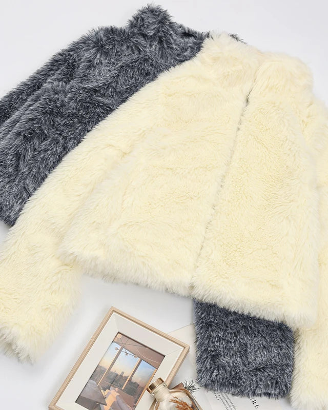 NTGFad Winter Thickened Warm Women's Faux Fur Coat