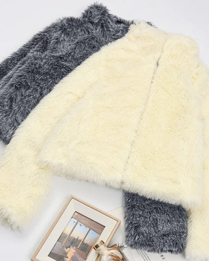 NTGFad Winter Thickened Warm Women's Faux Fur Coat