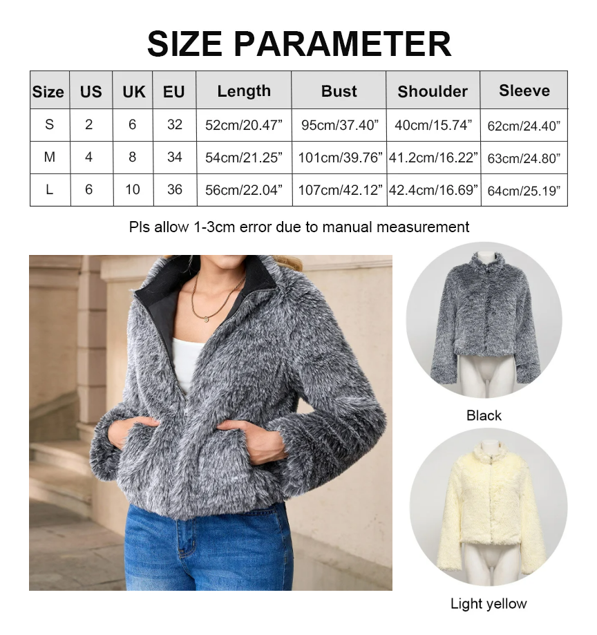 NTGFad Winter Thickened Warm Women's Faux Fur Coat