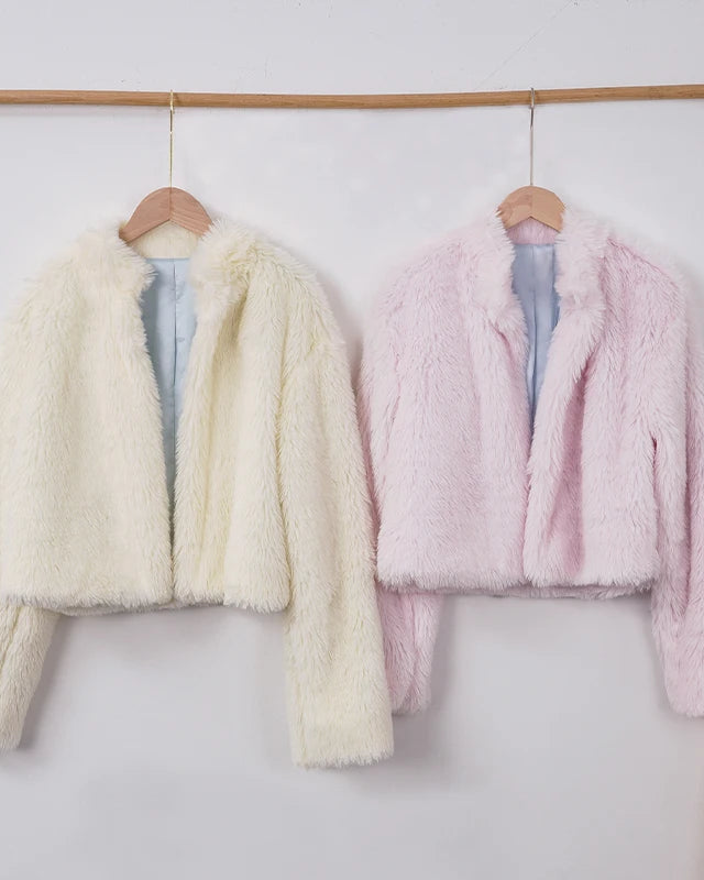 NTGFad Women's Winter Thick Warm Faux Fur Coat