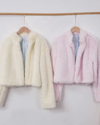 NTGFad Women's Winter Thick Warm Faux Fur Coat