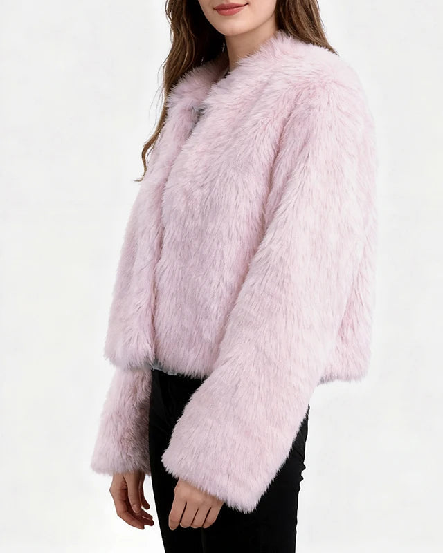 NTGFad Women's Winter Thick Warm Faux Fur Coat