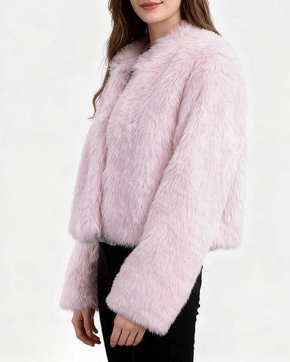 NTGFad Women's Winter Thick Warm Faux Fur Coat