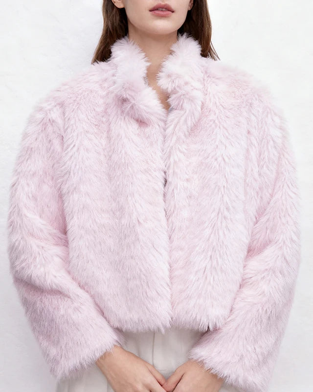 NTGFad Women's Winter Thick Warm Faux Fur Coat