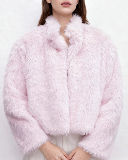 NTGFad Women's Winter Thick Warm Faux Fur Coat