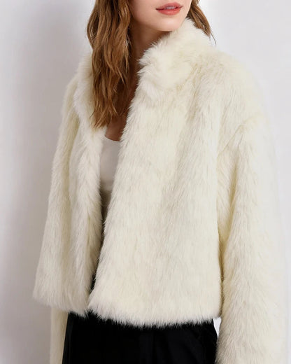 NTGFad Women's Winter Thick Warm Faux Fur Coat