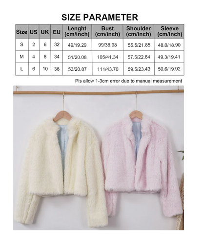 NTGFad Women's Winter Thick Warm Faux Fur Coat