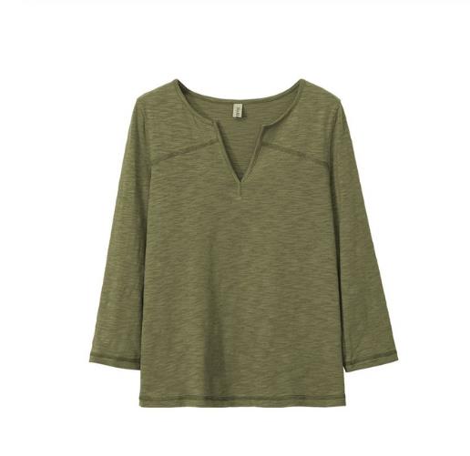 2021 NTG S / Army Green Cotton Chic Woman T-Shirt