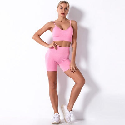 2021 NTG S / Pink Ladies Sports Bra Fitness Yoga Suit