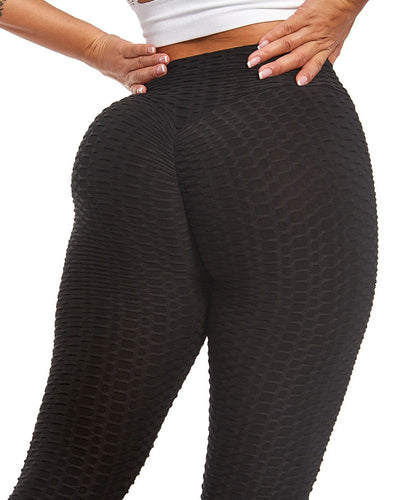  2022 NTG All Rights Reserved High Waisted Bubble Textured Yoga Pants
