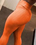  2022 NTG All Rights Reserved S / Orange High Waisted Bubble Textured Yoga Pants