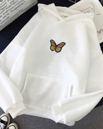 At Boujee's SOLID FASHION BUTTERFLY HOODIE