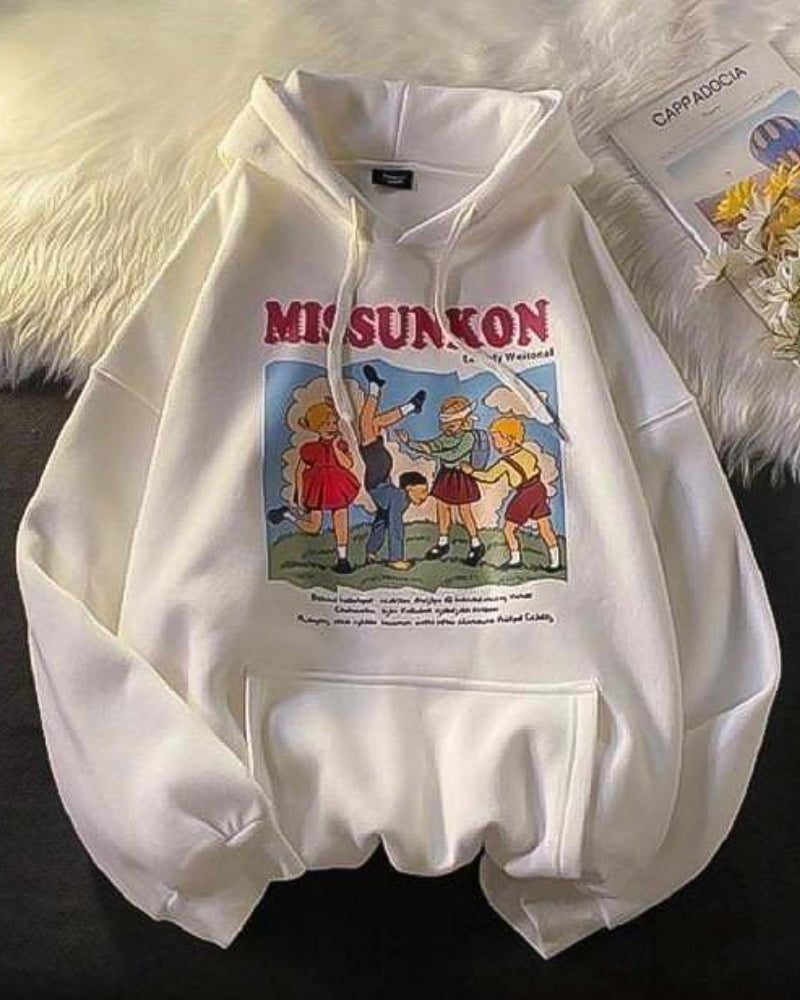 Hip-hop Factory Store Hoodies & Sweatshirts UNIQUE "MISSUNKON" DESIGN HOODIE