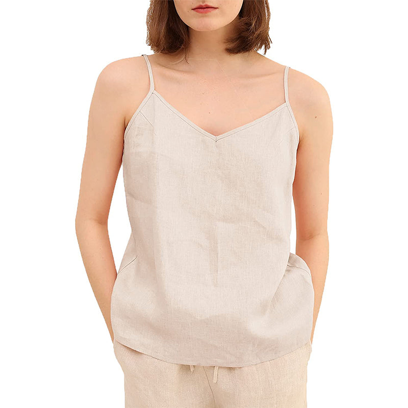 𝒩𝒯𝒢 ღ𝓃𝓁𝒾𝓃𝑒 Linen Adjustable Strap Tops