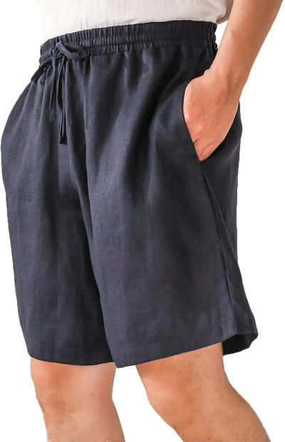 𝒩𝒯𝒢 ღ𝓃𝓁𝒾𝓃𝑒 M / Navy Blue Linen Pocket Short For Men