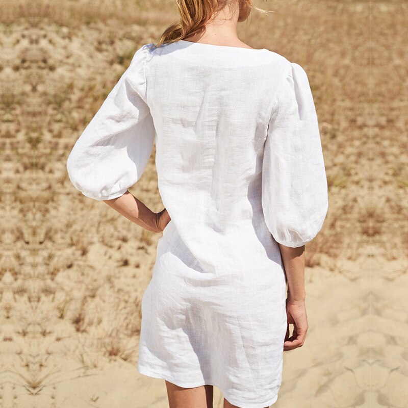 Linen Boho Chic Dress NTGFad Linen Boho Chic Dress NTGFad