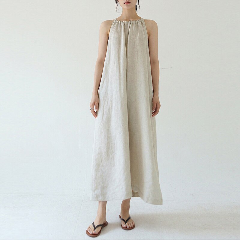  NTG 2022 Linen Sexy Halter Dress