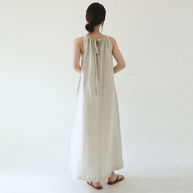  NTG 2022 Linen Sexy Halter Dress