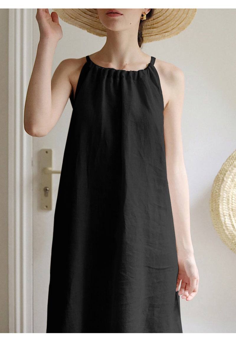  NTG 2022 Linen Sexy Halter Dress