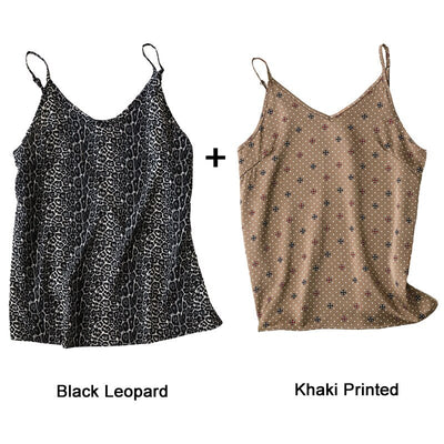  NTG 2022 S / (2pcs)Black Leopard+Khaki Sexy Lady Top (2PCS)