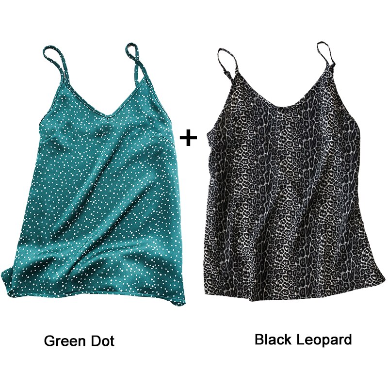  NTG 2022 S / (2pcs)Green Dot+Black Leopard Sexy Lady Top (2PCS)