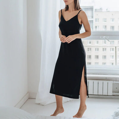  NTG 2022 S / Black Cotton Sexy Sleeveless Dress