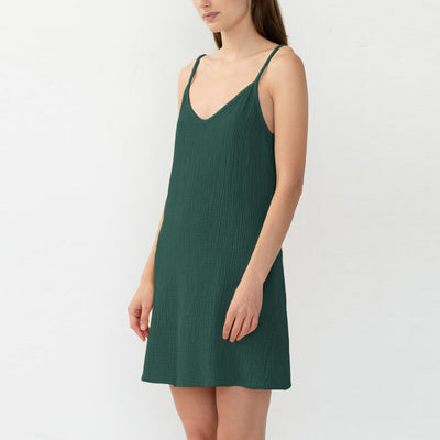  NTG 2022 S / Green Cotton Strap Summer  Dress