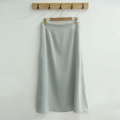  NTG 2022 S / Green Elegant High Waist Office Lady Autumn Long Skirts