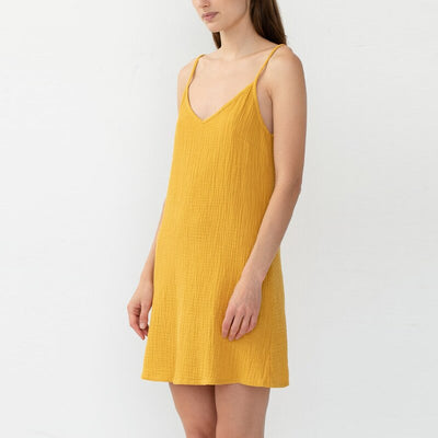  NTG 2022 S / Yellow Cotton Strap Summer  Dress