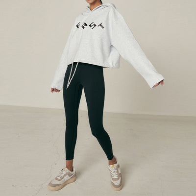 NTG Fad 100% Cotton Oversized Women Sweatshirt Hoodies Casual Loose Letter Printed Long Sleeve Harajuku Streetwear Crop Pullover