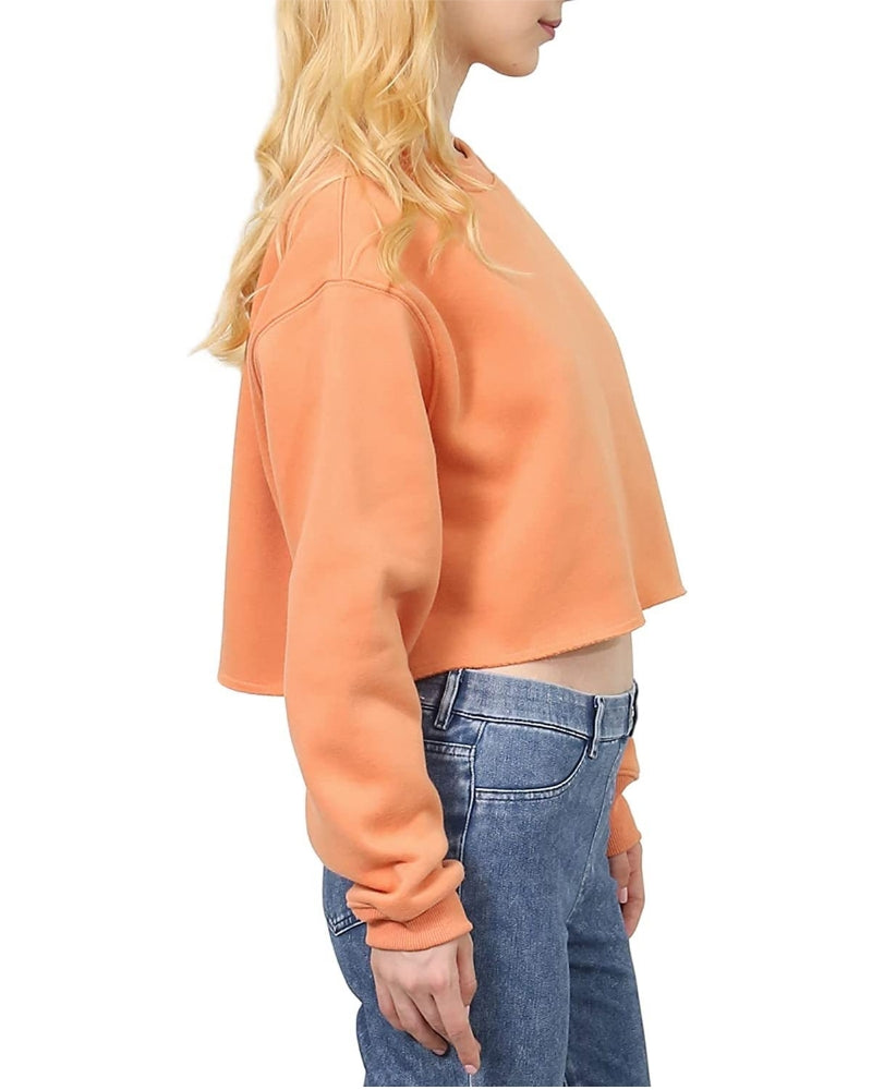 NTG Fad Amazhiyu Women’s Pullover Cropped Crewneck Hoodies Long Sleeve Fleece Crop Top Sweatshirt