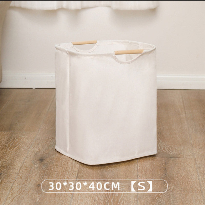 NTG Fad Beige S(30x30x40cm) / China Japanese Laundry Basket Foldable Dirty Clothes Storage Hamper Bamboo Cloth Organizers with Handles for Corner Narrow TJ6826