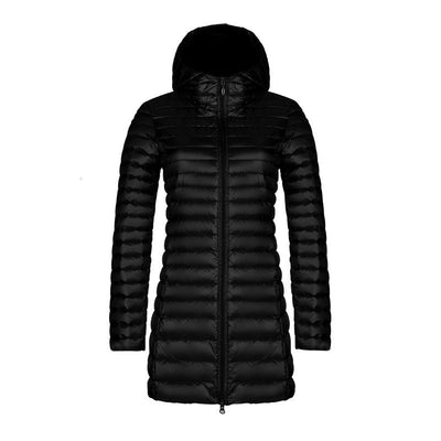 NTG Fad black / M Duck Down Parka Warm Feather Jacket Light Quilted Hooded Coats