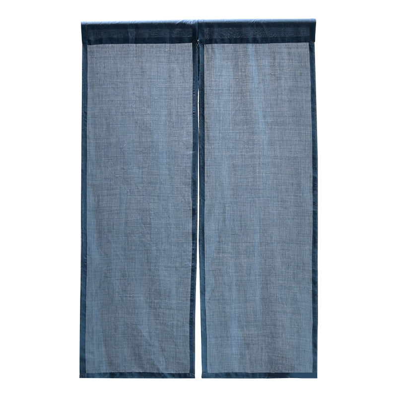 NTG Fad Blue / 80x120cm Japanese-Style Faux Linen Curtains Semi Sheer Drapes Summer Curtain Rod Pocket Patio Sliding Glass Ramie Door French TJ3414
