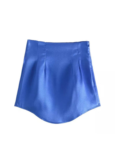 NTG Fad Blue / S Fashion Red New Year High Waist Mini Skirts Woman Elegant Bodycon Sexy Skirt