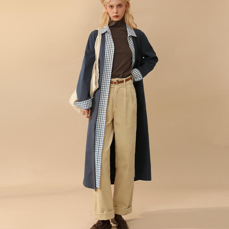 NTG Fad CHECK PANELLED LOOSE JACKET
