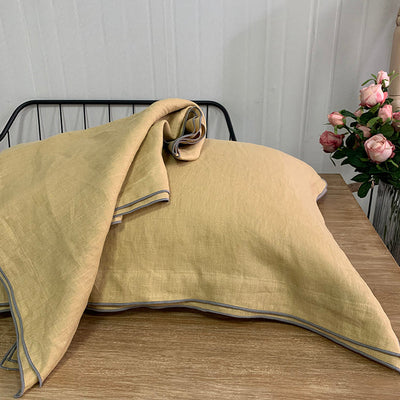 NTG Fad Color 10 / 48x74cm 1piece Pure Linen Pillowcase 1 Piece 100% French Natural Washed Flax Bedding Pillow Cases Pillowcovers Soft Breathable Anti-Mite TJ6986