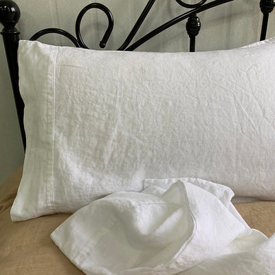 NTG Fad Color 3 / 48x74cm 1piece Pure Linen Pillowcase 1 Piece 100% French Natural Washed Flax Bedding Pillow Cases Pillowcovers Soft Breathable Anti-Mite TJ6986
