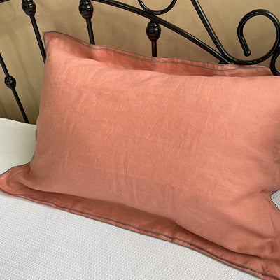 NTG Fad Color 5 / 48x74cm 1piece Pure Linen Pillowcase 1 Piece 100% French Natural Washed Flax Bedding Pillow Cases Pillowcovers Soft Breathable Anti-Mite TJ6986
